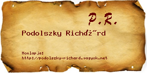 Podolszky Richárd névjegykártya