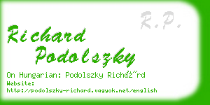 richard podolszky business card